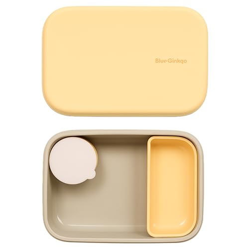 Bento Style Silicone Lunch Box Set (Gray)
