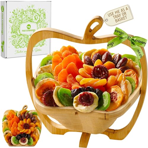 Dried Fruit Flower Bouquet Arrangement in Wooden Apple (3. Wooden Apple Fruit Basket - Flower Arrangement)