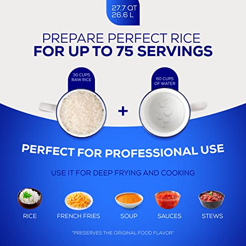 27.7 QT / 26.6 Liter) Caldero Pot with Lid, Extra Large Cast Aluminum Cooking Pot, 75-Cup Rice Pot for Restaurants, Catering, Events & Large-Batch Cooking, Made in Colombia (28 Quarts)