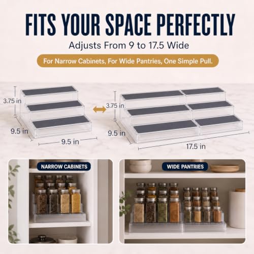 Spice Rack Organizer 3 (1-Pack / Clear)