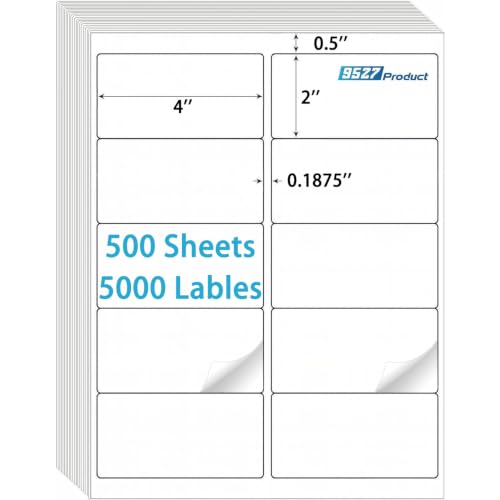 10 UP Sticker Labels (2" x 4" (10-UP) / 500 Sheets)