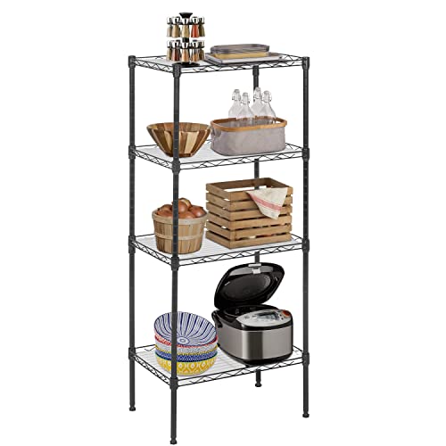 4 Tier Wire Shelf (Black / 18×12×44)