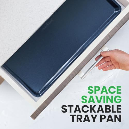 Extra Large Nonstick Cookie Sheet for Baking (1-Pack / Blue Diamond)