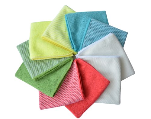 Dish Cloth for Washing Dishes Kitchen Washcloth Cleaning Cloth (Assorted Color / 12inchx12inch 10pack)