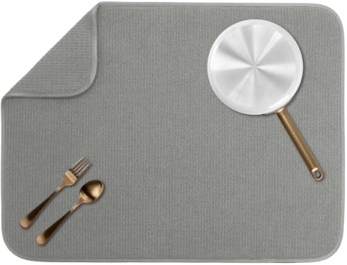 Dish Drying Mat (Grey / 18" x 24")