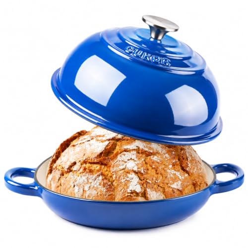 Dutch Oven for Sourdough Bread Baking (6QT / Blue)