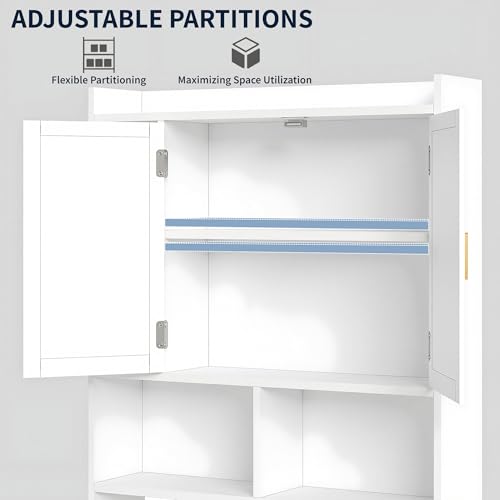 Over The Toilet Storage Cabinet (32.3 inches x 7.8 inches x 70.2 inches)
