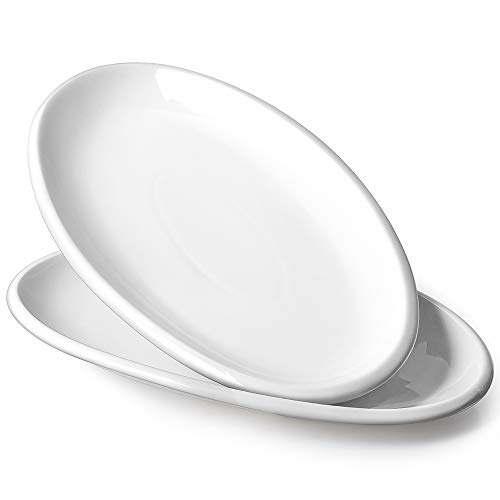 14" Serving Platters for Entertaining (White / 14 in × 8 in)