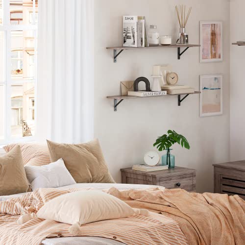 Long Wall Shelves (Greige / 39.4 Inch)