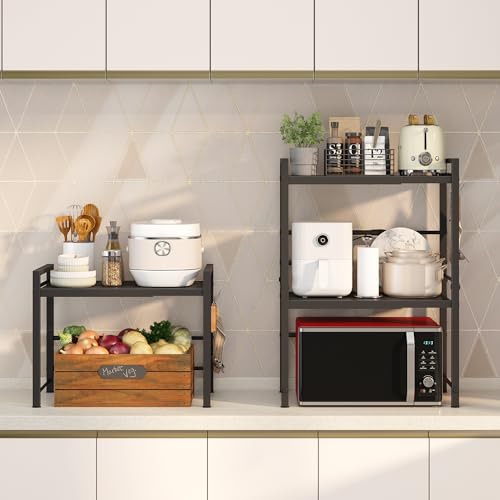 Microwave Oven Rack (Black / 3 Tier (Without Spice Rack))
