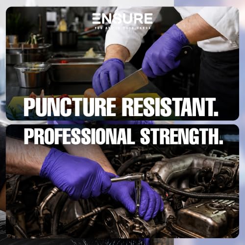 Blue Nitrile Gloves Medical Powder & Latex Free Chemical Resistant (Large)