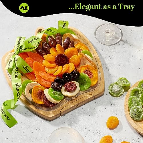 Dried Fruit Flower Bouquet Arrangement in Wooden Apple (3. Wooden Apple Fruit Basket - Flower Arrangement)