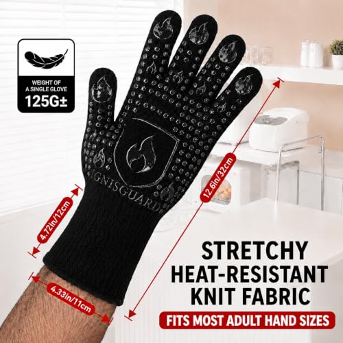 BBQ & Grill Gloves (Black / Medium)
