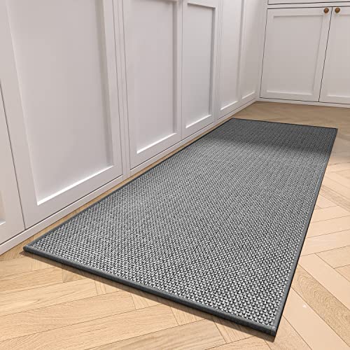 Kitchen Rugs and Mats Non Skid Washable (20"x47" (1 Rug) / Dark Grey)
