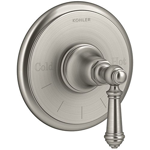 T72769-4-BN Artifacts Thermostatic valve trim with lever handle, Less Valve, Vibrant Brushed Nickel (Brushed Nickel)