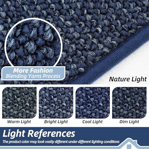 Kitchen Rugs and Mats 2PCS Non (Blue / 24"x36"+24"x60" (Rectangular))