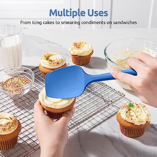 Silicone Spoon Spatula Set of 3 (Multicolors)
