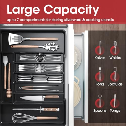 Silverware Drawer Organizer (Large / Black)