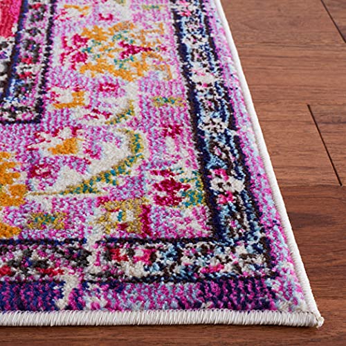 Monaco Runner Rug 2'2"x8' (2'2" x 8' (Runner) / Violet/Fuchsia)