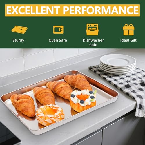 4 PCS Stainless Steel Baking Sheet Set 10