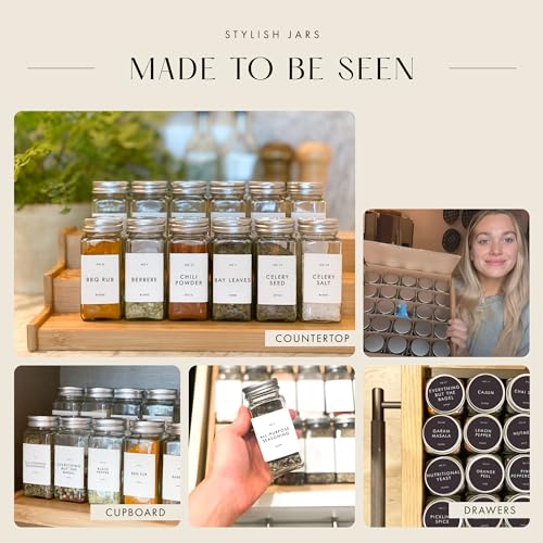 Minimalist Spice Jars with Labels