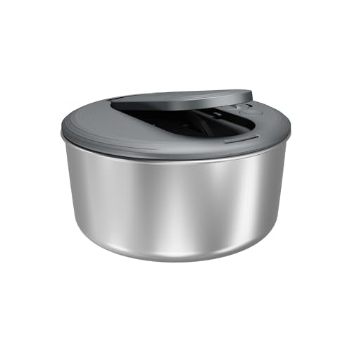Swift Dry Stainless Steel Salad Spinner (Dark grey Steel / Small)