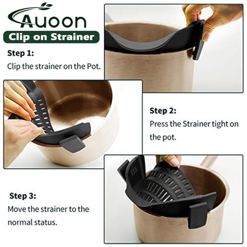 Clip On Pot Strainer Silicone (Blue Velvet / Standard 8.86 x 3.55 in)