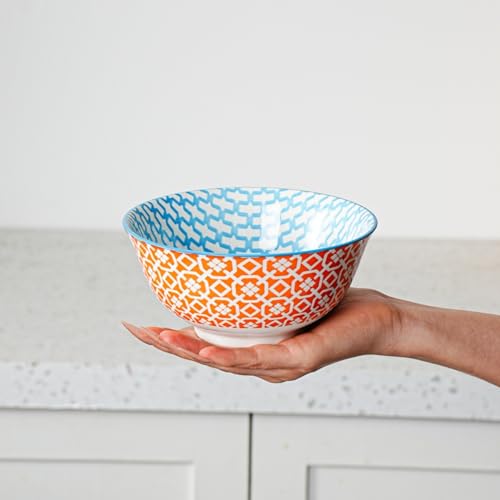 24 Oz Ceramic Soup Bowls Set of 6 (Assorted Colors / 24oz)