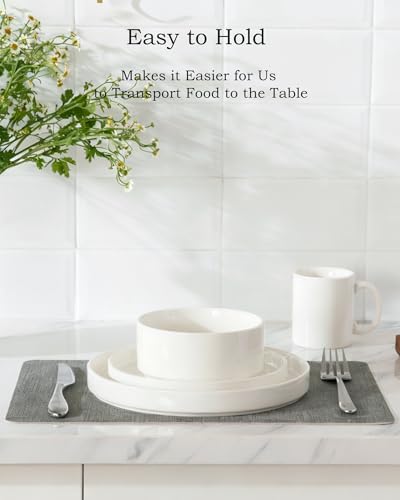 Sweejar Porcelain Dinnerware Sets for 4 (Pure White / Service for 4 (12pcs))
