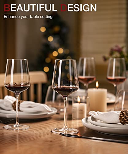 Red Wine Glasses Set of 4 (Modern)