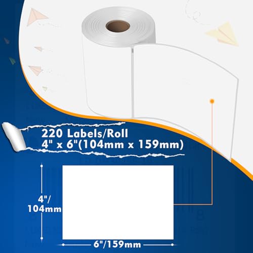 6600 Direct Thermal Labels 4" x 6" (30 Rolls)