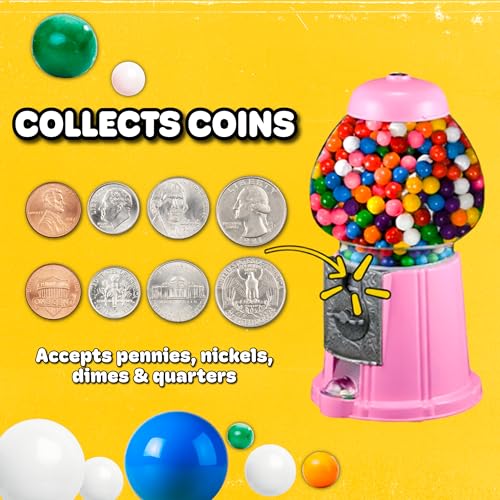 Popcorn Mini Gumball Machine (Pink)