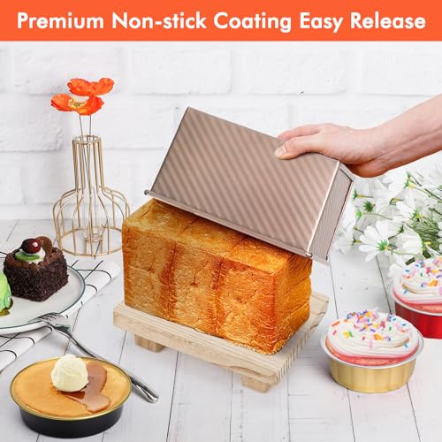 Pullman Loaf Pan with Lid (Rose Gold / 1lb 2pcs)