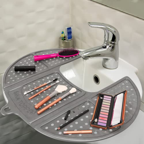 Bathroom Sink Cover for Counter Space (Standard / Silver)