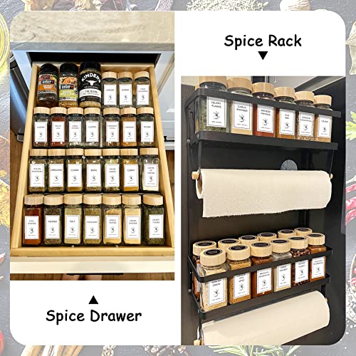 Spice Jars with Lable (48PCS/4OZ)