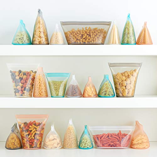 Reusable Food Storage Bags (Gray / Large Dish)