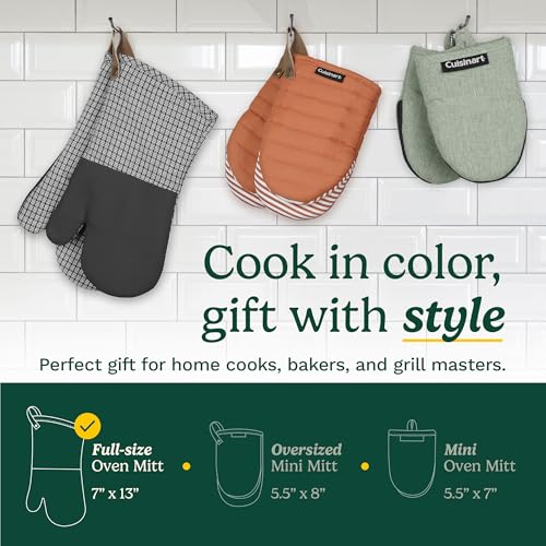 Cuisinart Heritage Kitchen Oven Mitts (Black Chevron)