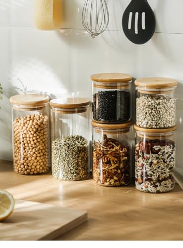 Glass Food Storage Jars (Round-MIX 5pc)
