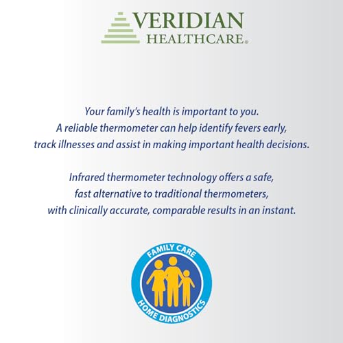 Veridian Temporal Contact Thermometer LCD Display 09 (1 Count (Pack of 1))
