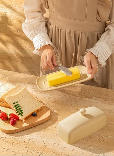 Butter Dish with Lid (Beige)