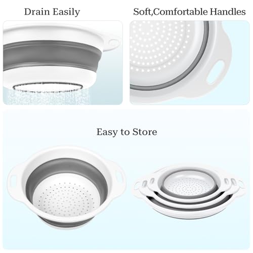 Collapsible Colander 3 (Gray-White)