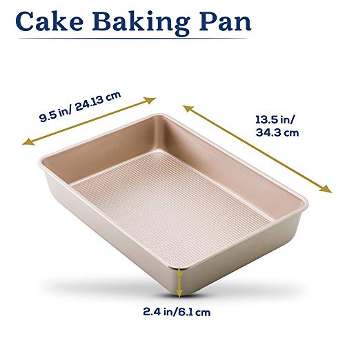 9x13 Inch Cake Baking And Brownie Pan (13.1 x 9.1 x 2.2 / Champagne)
