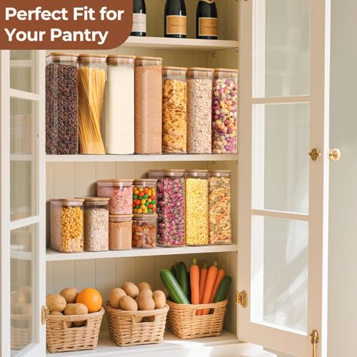 Small Glass Containers with Lids 0.7 Qt (0.7 qt x 6)