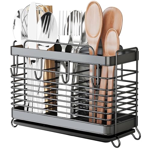 Utensil Holder (Black / 3 Grids)