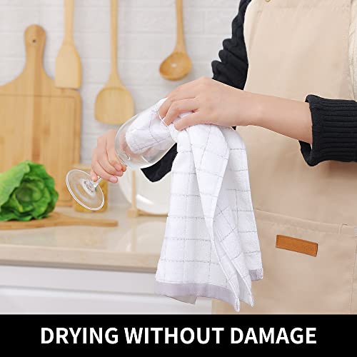 100% Cotton Terry Kitchen Towels (White / 13 X 28 - 6 Pack)