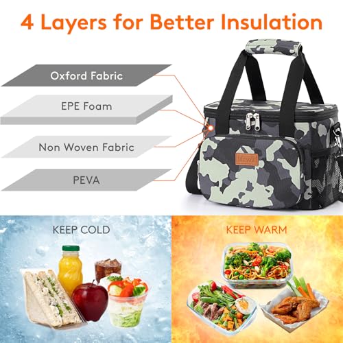 Insulated Lunch Box for Men (Camouflage / Medium(9L))