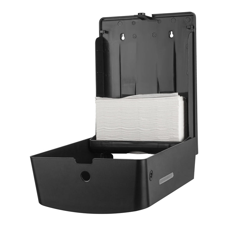 EZbrnd Wall Mount MULTIFOLD Paper Towel Dispenser for Kitchen (Standard Black)