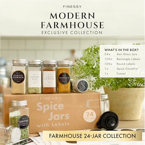 Thick Glass Spice Jars With Labels
