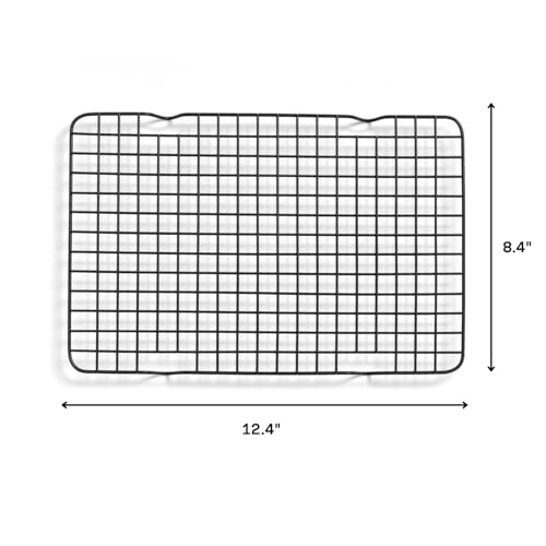 Non Stick Wire Cooling Rack (Little Chill (12.4" x 8.4") / Pepper)