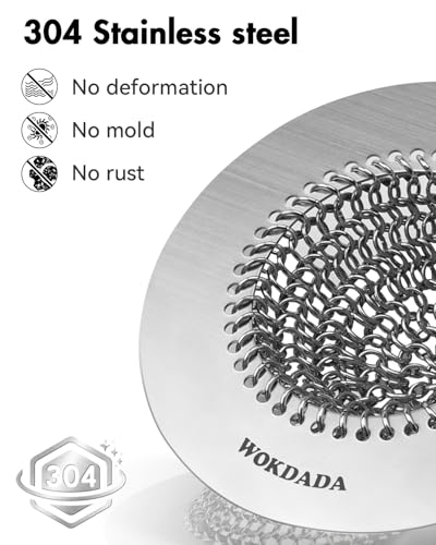 Reversible Sink Drain Strainer & Kitchen Sink Stopper Set (Gray Silver)
